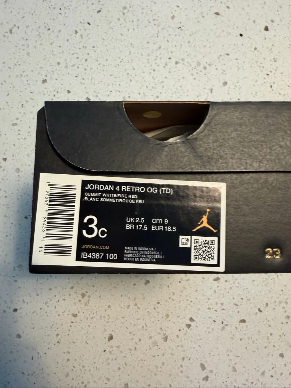 Jordan 4 Retro OG - Toddler 3C - Brand New!